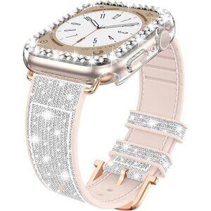 Bling Silicone Band Case for Apple Watch 45mm 44mm 41mm 40mm 38mm